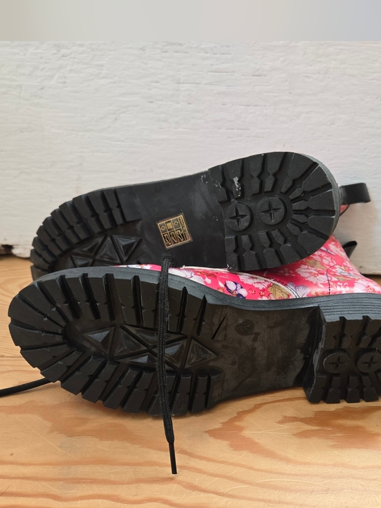 Pink Floral Combat Boots Size 40 (US 9) - Picture 8 of 10